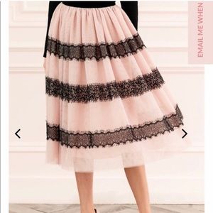 Rachel Parcell Pink and Black Skirt